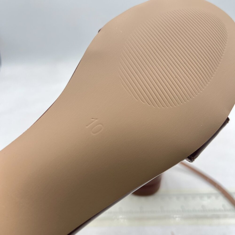 Ydn Coffee Block Low Heel Sandals Open Toe Ankle … - image 6